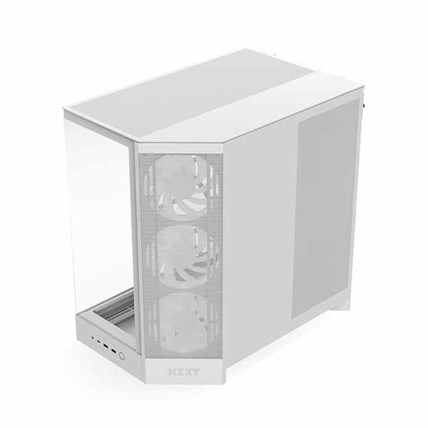 NZXT H9 Flow RGB (2025) - White 大型デュアルチャンバー構造採用 ミドルタワーATXエアフローケース ホワイト|CM-H92FW-R1 - 画像 (6)