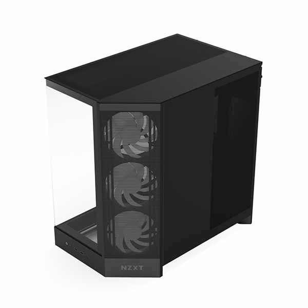 NZXT H9 Flow RGB (2025) - Black 大型デュアルチャンバー構造採用 ミドルタワーATXエアフローケース ブラック|CM-H92FB-R1 - 画像 (6)