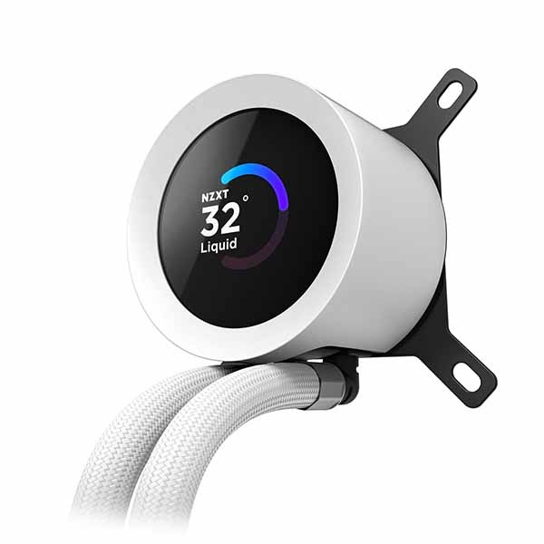 NZXT Kraken Plus 240 RGB v2(White) 240mm RGB AIO液体クーラー 1.54インチLCD付き ホワイト|RL-KR240-W2 - 画像 (6)
