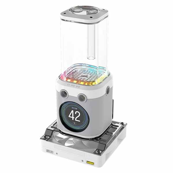 Corsair Hydro X Series iCUE LINK XD6 RGB ELITE LCD WHITE (Pump reservoir unit) カスタム水冷用ポンプ/リザーバーコンボ ホワイト|CX-9040016-WW - 画像 (6)
