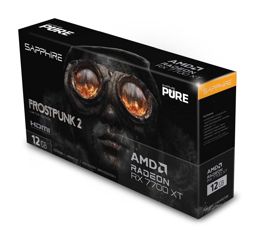 SAPPHIRE PURE Radeon RX 7700 XT 12GB Frostpunk 2 Edition グラフィックボード|PURERX7700XT12GBFP2/11335-08-50G - 画像 (7)