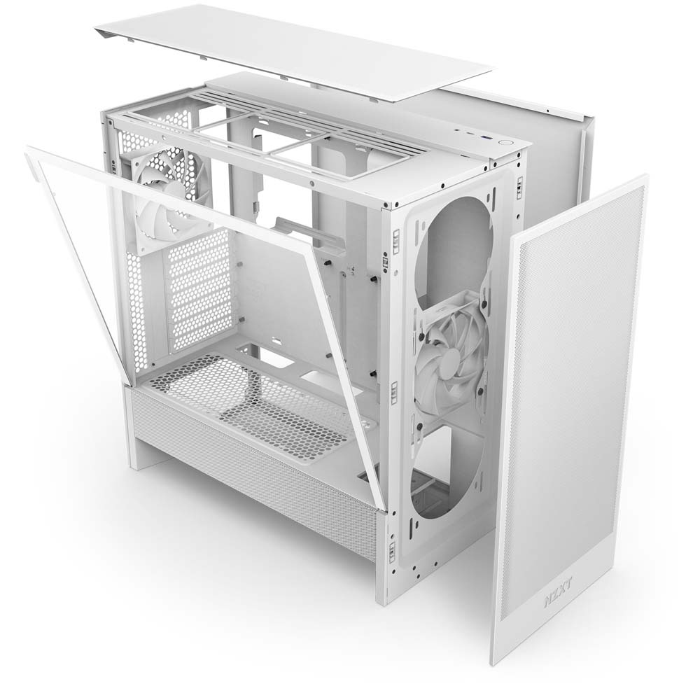 NZXT H5 Flow v2 White ミドルタワーケース ホワイト|CC-H52FW-01 - 画像 (7)