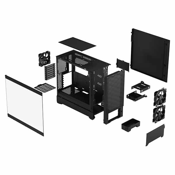 Fractal Design Pop Air Black TG Clear Tint ミドルタワー型PCケース ブラック|FD-C-POA1A-02 - 画像 (7)