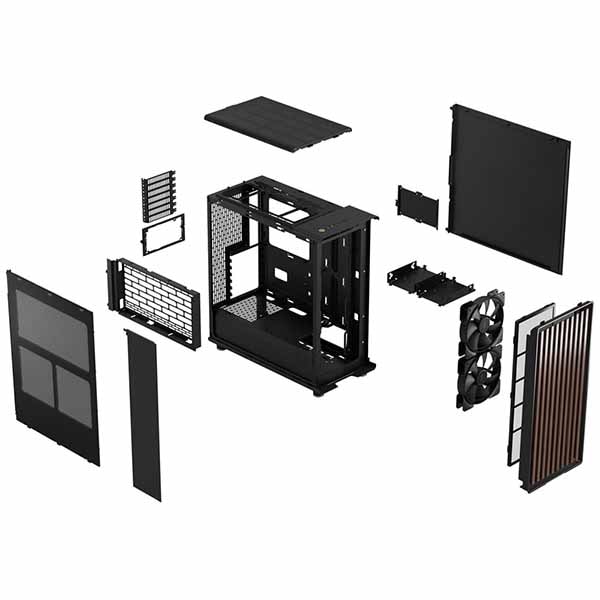 Fractal Design North Charcoal Black ミドルタワー型PCケース ブラック|FD-C-NOR1C-01 - 画像 (7)