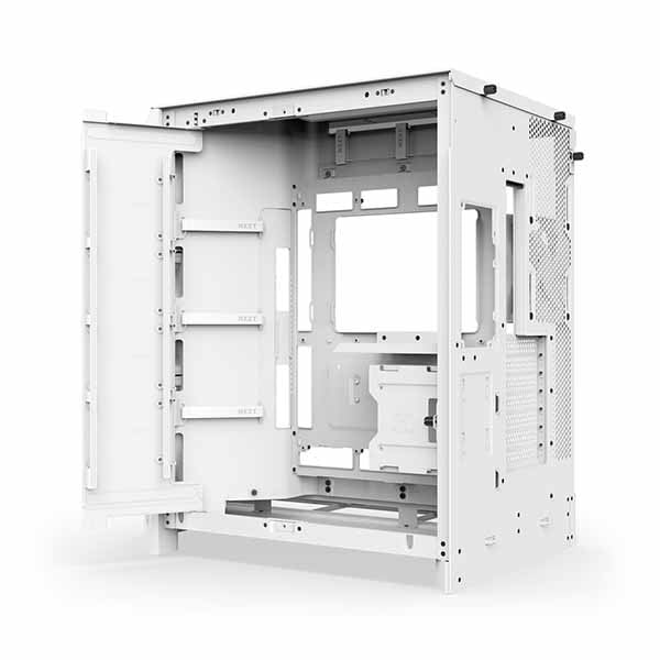 NZXT H9 Flow (2025) - White 大型デュアルチャンバー構造採用 ミドルタワーATXエアフローケース ホワイト|CM-H92FW-01 - 画像 (7)