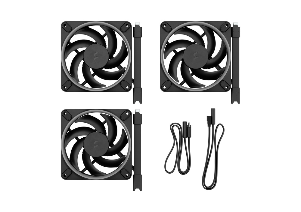 Fractal Design Momentum 12 RGB 3-pack Black 120mm PCケースファン 3個パック ブラック|FD-F-MR1-1203 - 画像 (7)