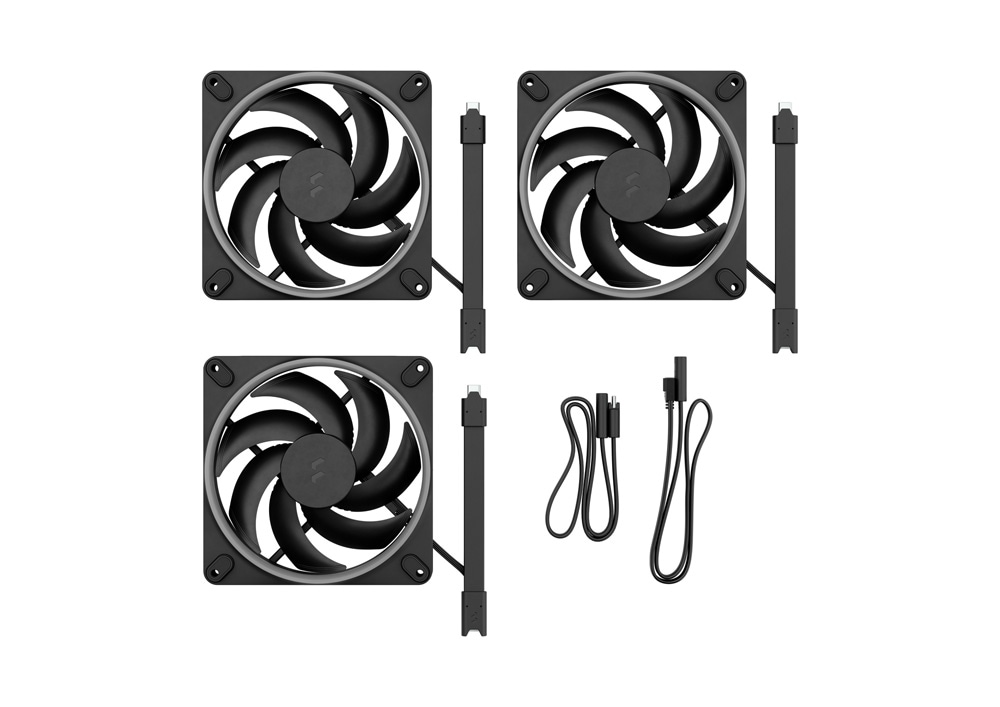 Fractal Design Momentum 14 RGB 3-pack Black 140mm PCケースファン3個パック ブラック|FD-F-MR1-1403 - 画像 (7)