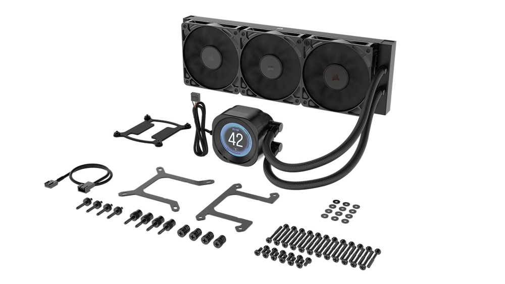 Corsair NAUTILUS 360 RS LCD 簡易水冷CPUクーラー ブラック|CW-9061033-WW - 画像 (7)