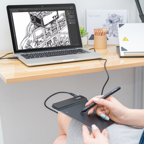 XP-PEN Star G640 デジタルイラスト入門用、OSU!ゲーム用、電子署名用ペンタブレット|STARG640 - 画像 (5)