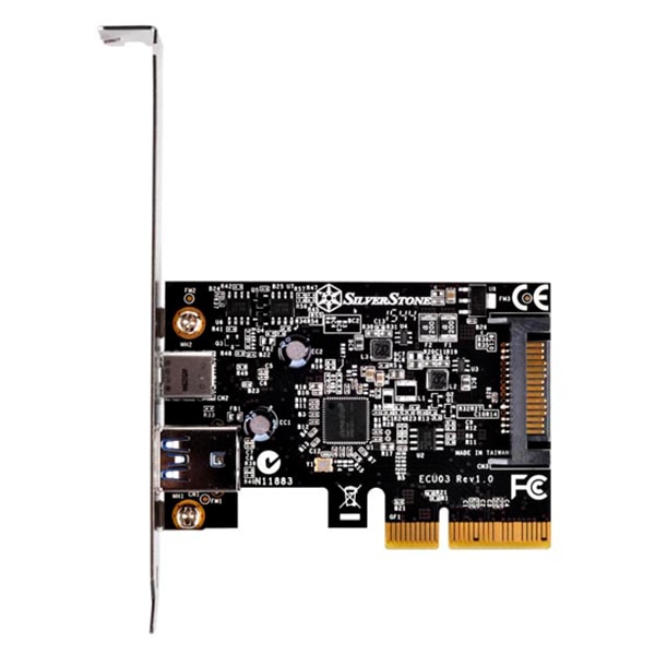 SilverStone SST-ECU03 USB3.1 Gen2 Type-A/Type-C 増設インターフェイスカード|SST-ECU03 - 画像 (2)