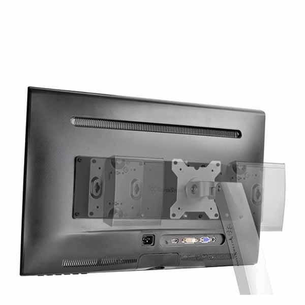 SilverStone MVA02 VESAマウント拡張ブラケット 100mmx100mm対応デバイスを最大2台モニターアームマウントに隣接設置|SST-MVA02 - 画像 (6)