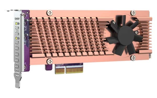 QNAP QM2-2P-384A PCIe 3.0拡張カード 2台のM.2 NVMe SSDをNASに増設|QM2-2P-384A - 画像 (8)