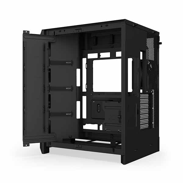 NZXT H9 Flow (2025) - Black 大型デュアルチャンバー構造採用 ミドルタワーATXエアフローケース ブラック|CM-H92FB-01 - 画像 (8)