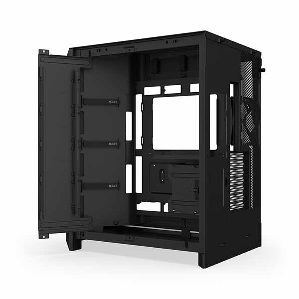 NZXT H9 Flow RGB+ (2025) - Black 大型デュアルチャンバー構造採用 ミドルタワーATXエアフローケース ブラック|CM-H92FB-P1 - 画像 (8)
