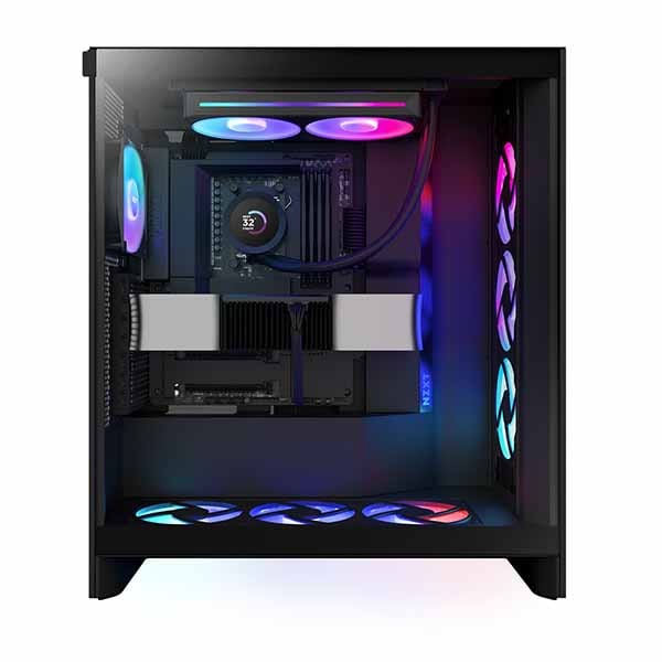 NZXT Kraken Plus 240 RGB v2(Black) 240mm RGB AIO液体クーラー 1.54インチLCD付き ブラック|RL-KR240-B2 - 画像 (8)