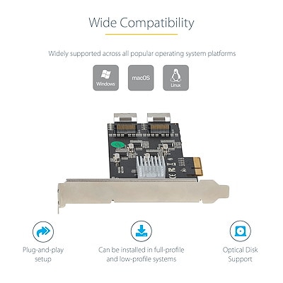 StarTech SATA 8ポート増設 PCI Expressインターフェースカード/PCI-SATA変換|8P6G-PCIE-SATA-CARD - 画像 (9)
