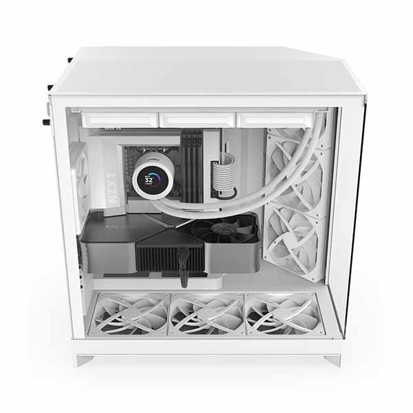 NZXT H9 Flow (2025) - White 大型デュアルチャンバー構造採用 ミドルタワーATXエアフローケース ホワイト|CM-H92FW-01 - 画像 (9)