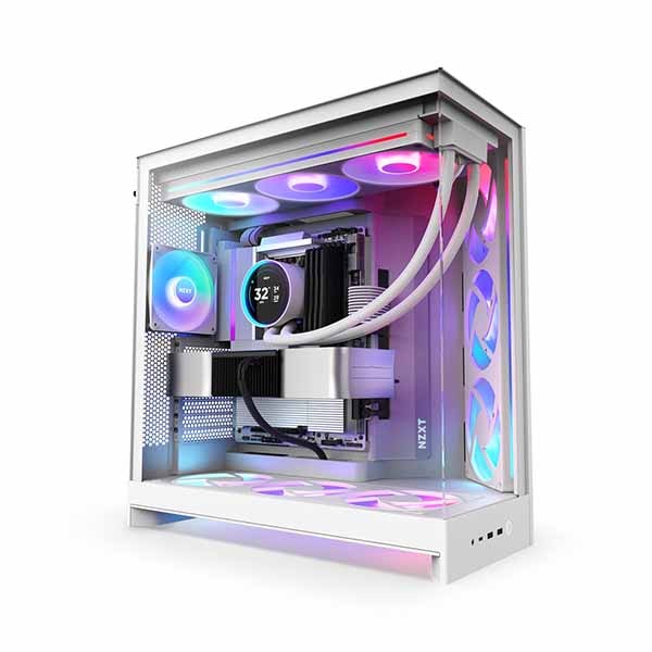 NZXT H9 Flow RGB (2025) - White 大型デュアルチャンバー構造採用 ミドルタワーATXエアフローケース ホワイト|CM-H92FW-R1 - 画像 (9)