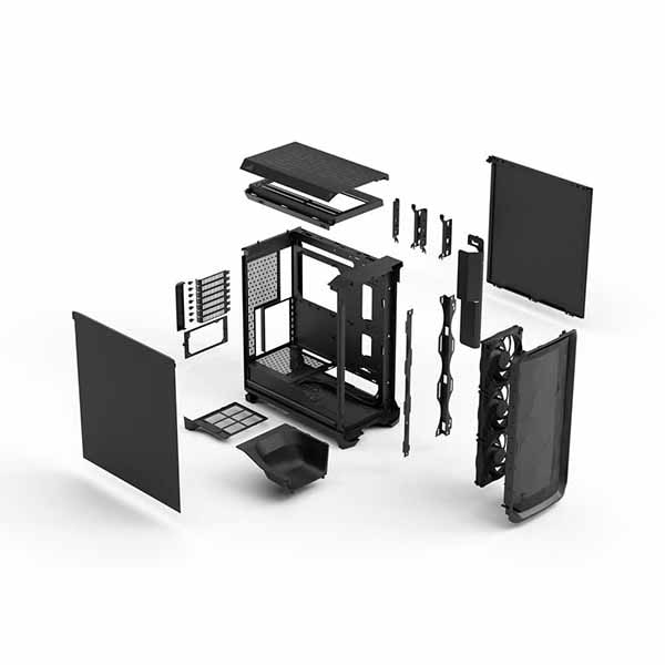 Fractal Design Meshify 3 Black Solid ミドルタワー型PCケース ソリッドパネル ブラック|FD-C-MES3A-01 - 画像 (9)