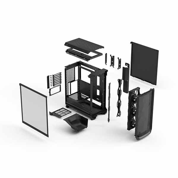 Fractal Design Meshify 3 Black TG Light Tintミドルタワー型PCケース ライトティント 強化ガラスパネル ブラック|FD-C-MES3A-02 - 画像 (9)